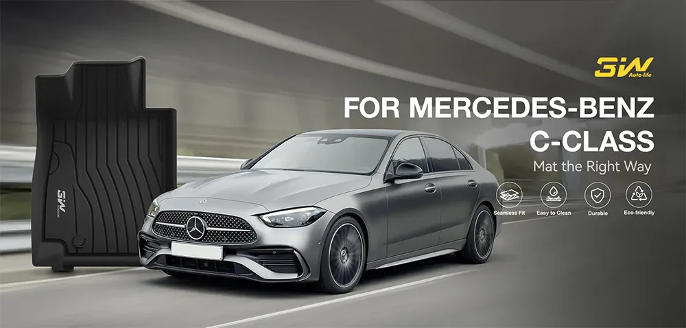 Thảm Sàn Xe Mercedes C200 (2015 » 2021) 3W Chính Hãng 2 Thảm sàn xe Mercedes C200 thương hiệu 3W chính hãng