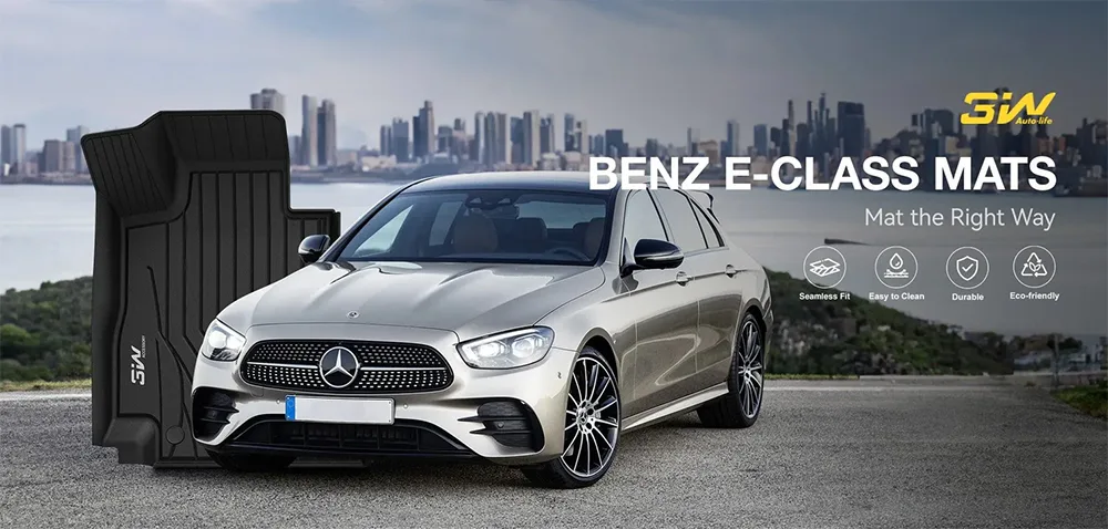 Thảm Sàn Xe Mercedes E180 (2020 » 2023) 3W Chính Hãng 2 Thảm sàn xe Mercedes E180 thương hiệu 3W chính hãng