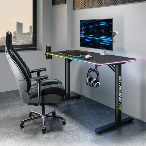 Bàn chơi game có đèn RGB ở cạnh bàn GMD08-3 6 Ban choi game co den RGB o canh ban GMD08 3