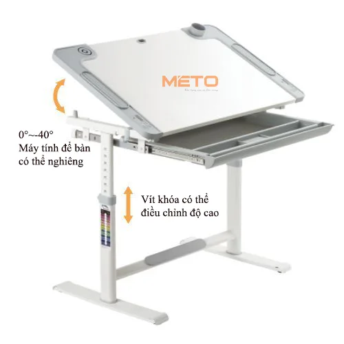 Bo ban ghe tre em co the dieu chinh B301