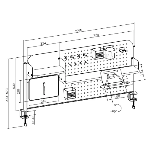 Bảng ghim để bàn đa năng STB35-01 4 Kích thước Bảng ghim để bàn đa năng STB35-01