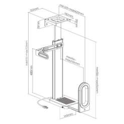 Kich thuoc gia do CPU gan tuong duoi ban voi den RGB CPB 26R