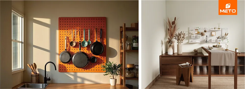 Sử dụng bảng treo tường để tăng không gian lưu trữ và trang trí phòng của bạn