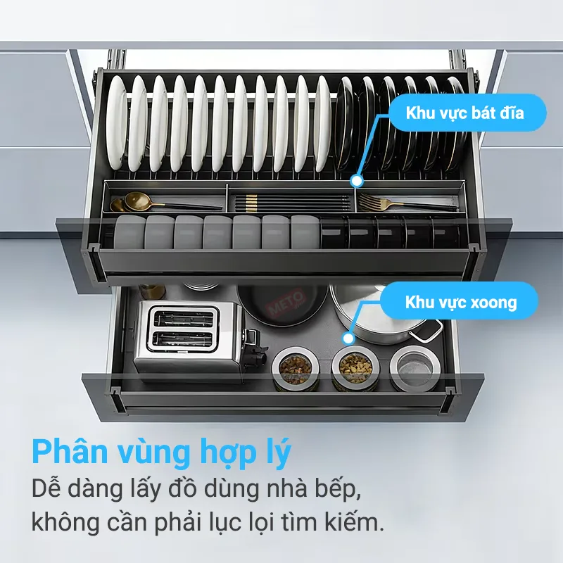Ngăn Kéo Tủ Bếp Phân Vùng Thông Minh SH-ABC SHLB 2 Ngăn Kéo Tủ Bếp Phân Vùng Thông Minh SH-ABC
